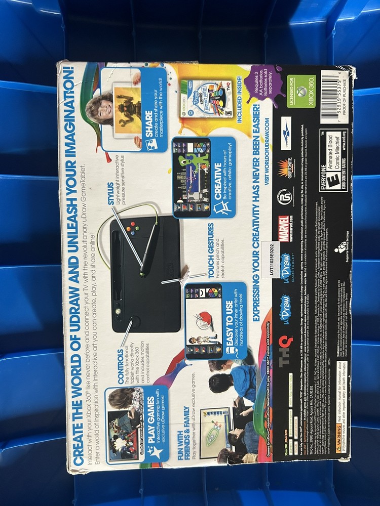 Microsoft Kinect Sensor Xbox 360 Bundle/with U Draw Game Tablet
