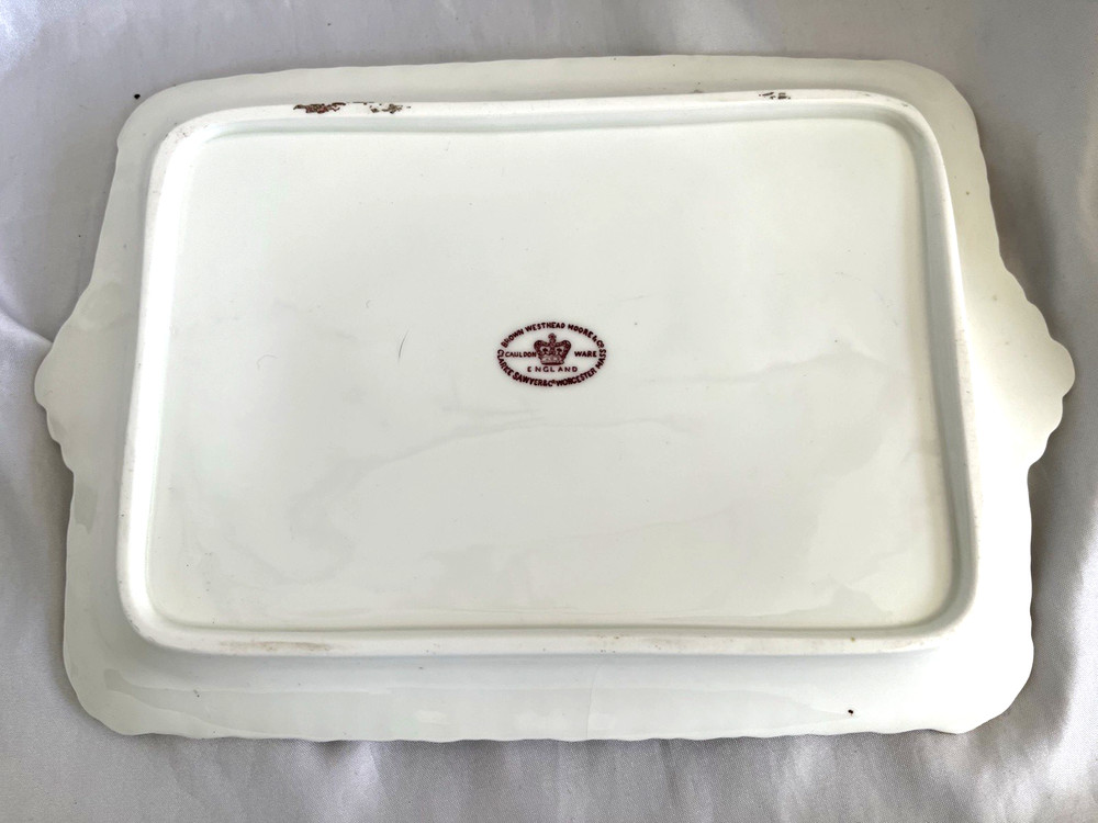 BROWN WESTHEAD MOORE Caldon Ware -England hand-painted rectangular tray.