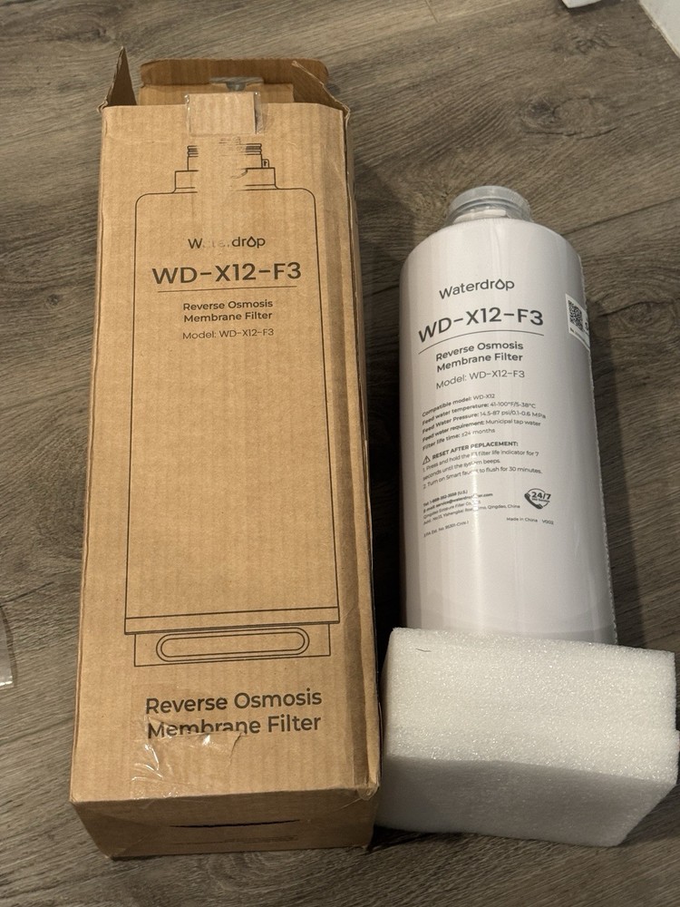 Waterdrop WD-X12-F3 Replacement REVERSE OSMOSIS MEMBRANE Water Filter NEW SEALED