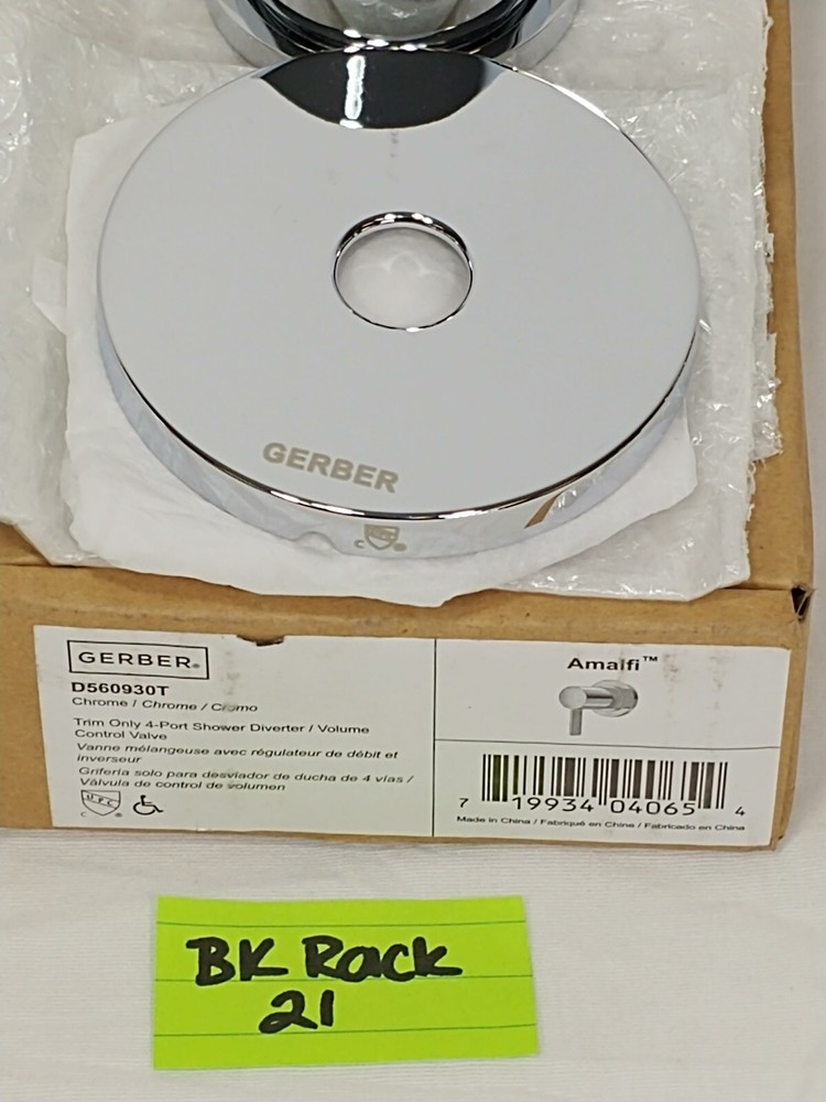 Gerber D560930T Amalfi Single Handle Single Function Diverter - Chrome