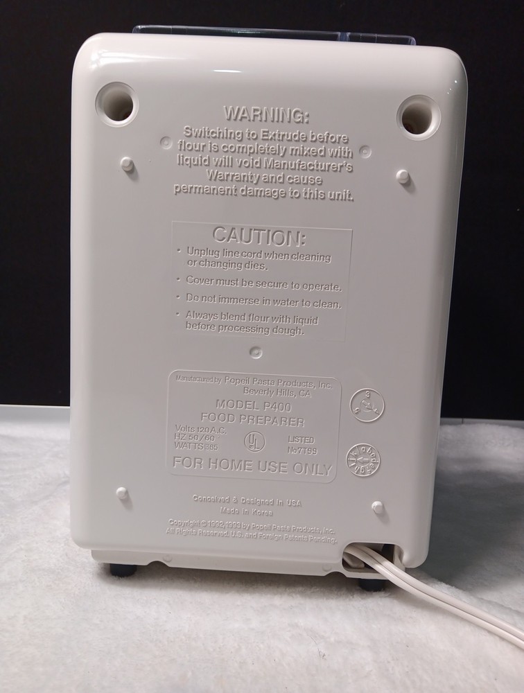 Popeil's Automatic Pasta Maker Machine Model P400 With 12 Dies #1