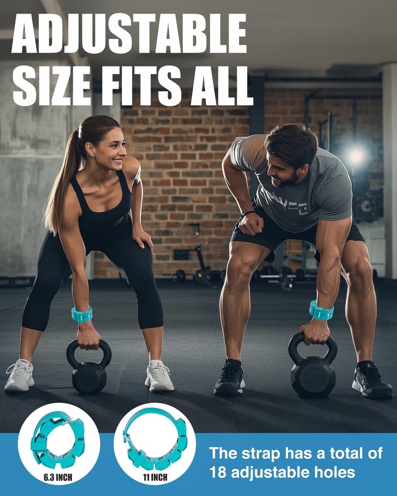 Adjustable Ankle Weights Wrist Weights Set (2.2 lbs Pair) Comfortable Silicon...