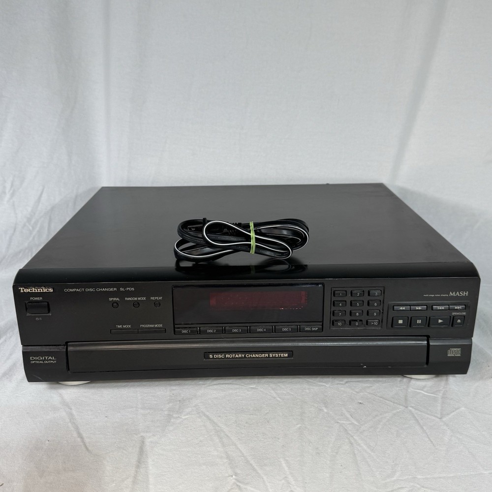 Technics SL-PD5 5-Disc CD Changer Carousel Good Tested ~ Working With Issues