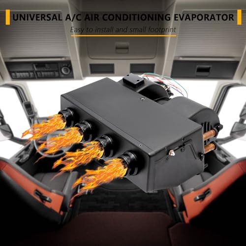 A/C Air Conditioning Evaporator,12V Universal Underdash Auxiliary Heating &