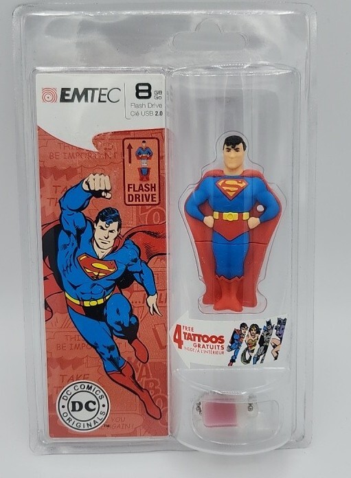 Emtec 8 GB Suoerman Flash Drive NEW
