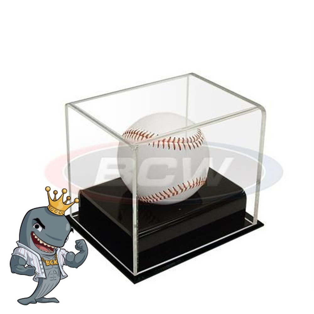 BCW Acrylic Black Base Single Baseball Holder FREE SHIP