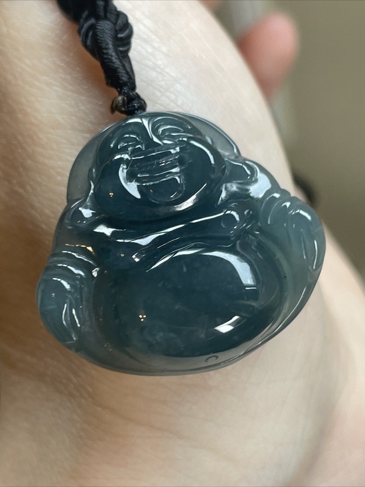 純天然翡翠A貨 老坑冰藍水佛公 水頭極好 帶國檢證書Genuine Grade A Burma Jade