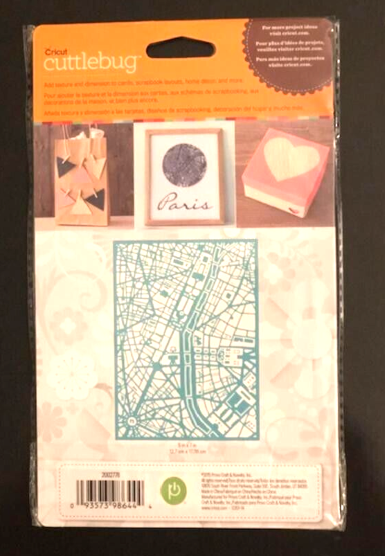 Cricut Cuttlebug OLD PARIS Embossing Folder 5" x 7"
