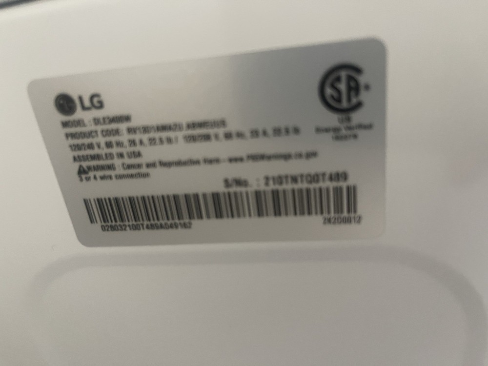 LG Washer & Dryer Set Front-Loading White