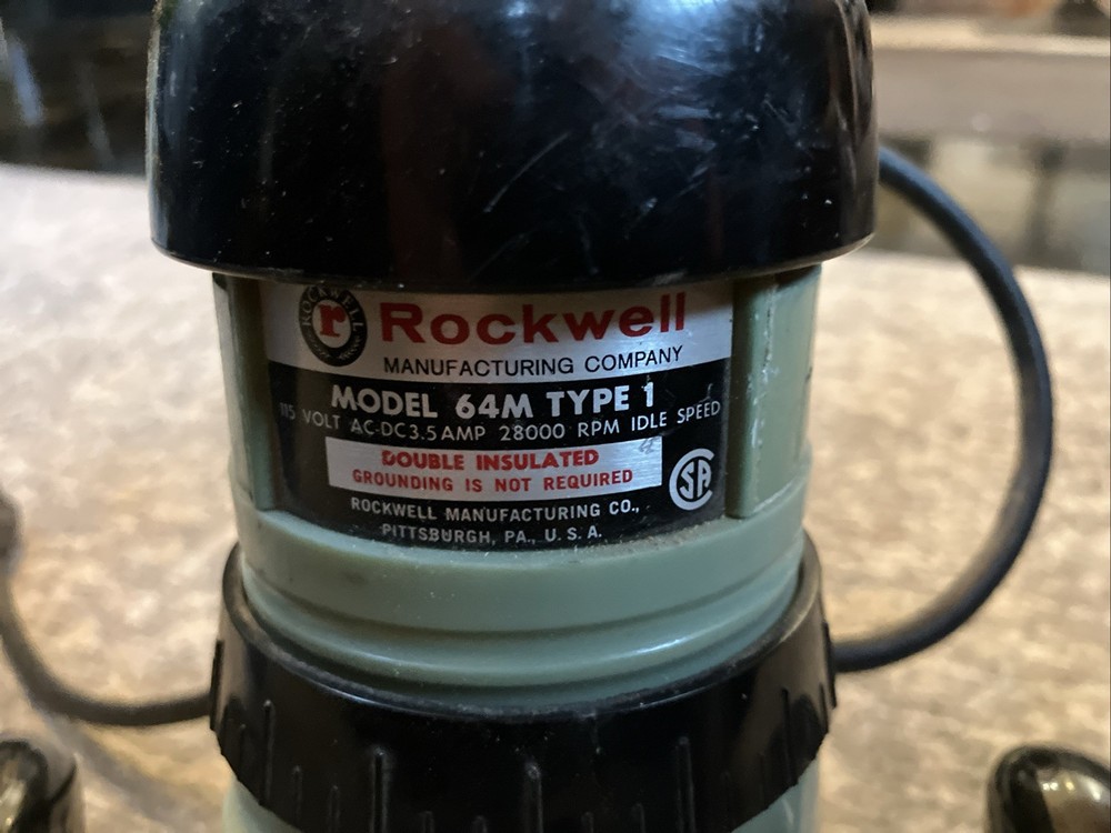 Vintage Rockwell 64 Router W/Edge Guide TESTED
