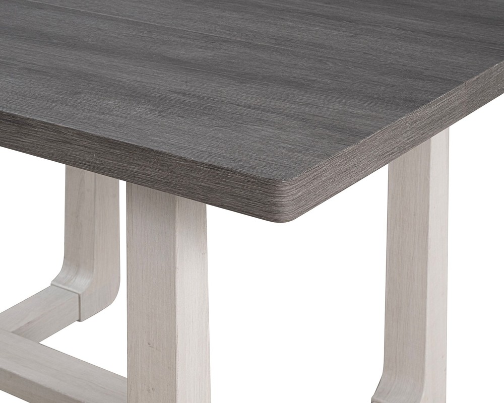 Transitional Style Dining Table 1pc Dining Room Furniture Gray Rectangle Shape