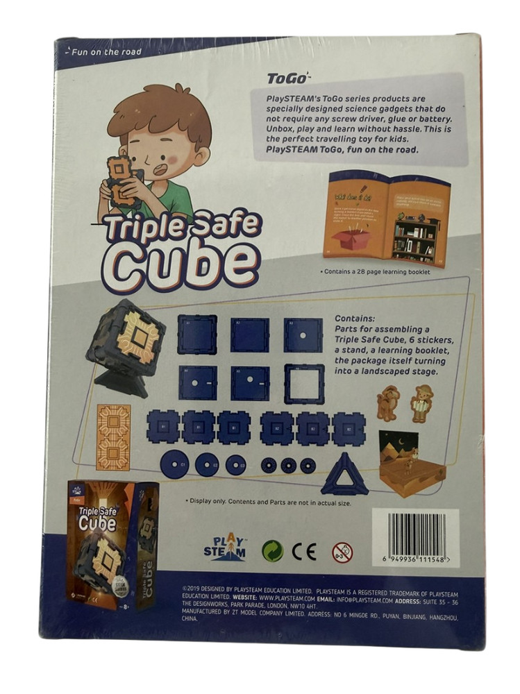 Play Steam Triple Safe Cube Kids Simulation Combination Lock Problem Solve Toy