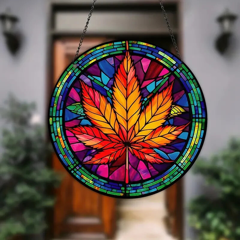 Unique Cannabis Leaf Suncatcher Window Hangings