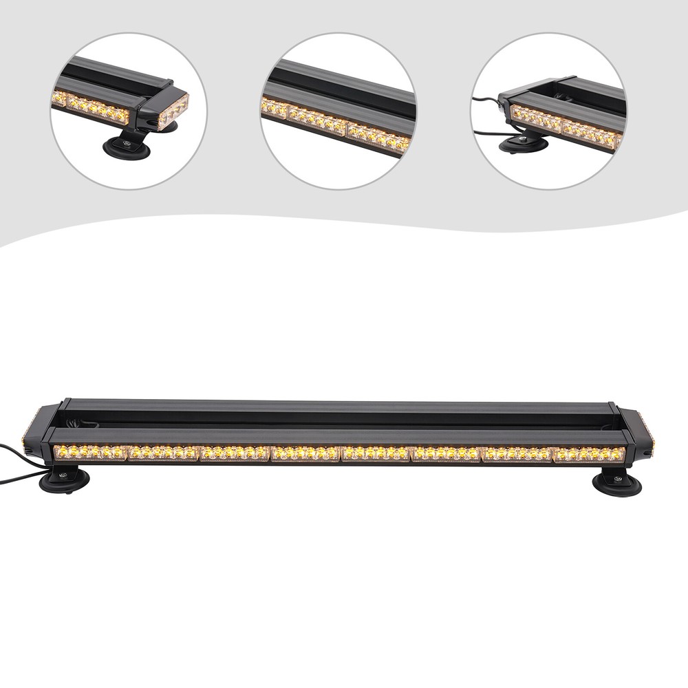 37" 104 LED Amber Strobe Light Bar, Emergency Strobe Flash Light Bar Warning