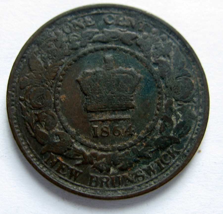 1864 New Brunswick Large One cent