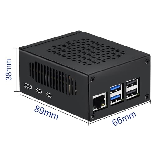 Metal Case for Raspberry Pi 5, Support Pi 5 Active Cooler, Support PCIe to M2