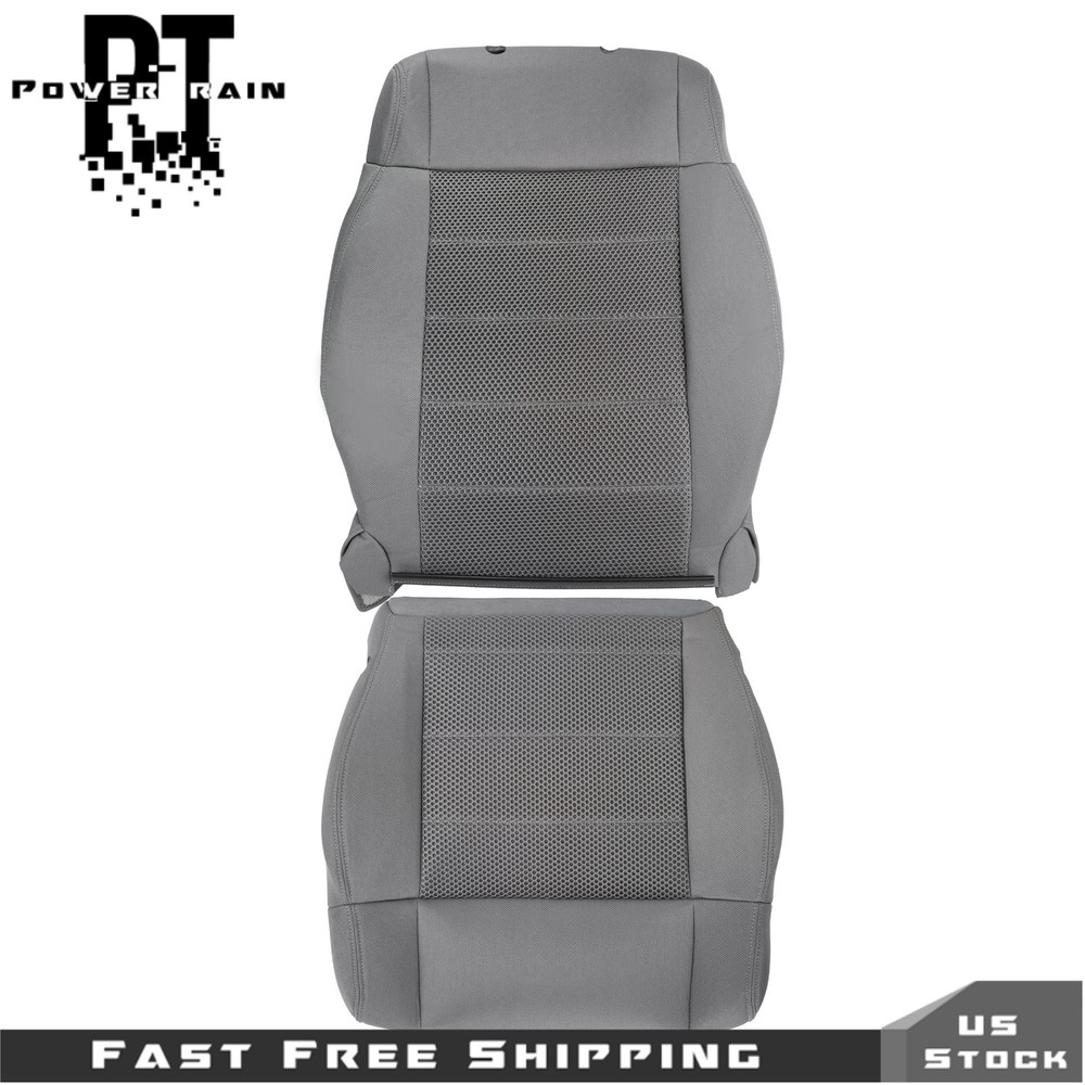 For Jeep Wrangler 2007-2011 2012 Gray Front Left Driver Back Bottom Seat Covers
