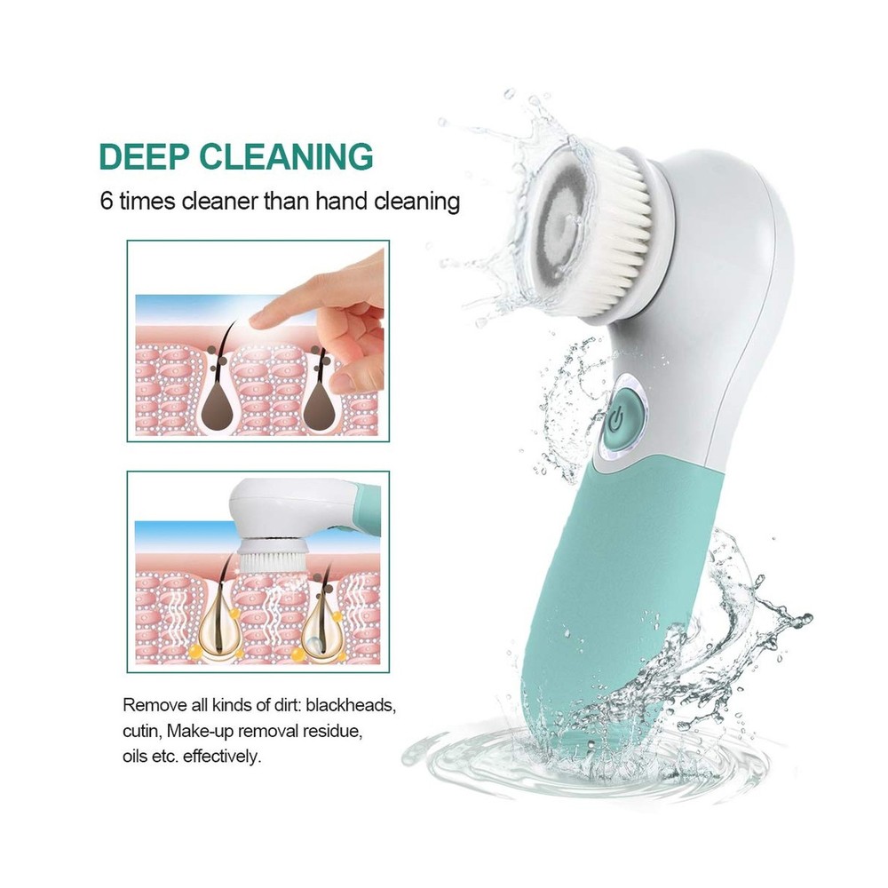 Facial Cleansing Brush Bundled Set with 3pcs Replacements Fast Ship