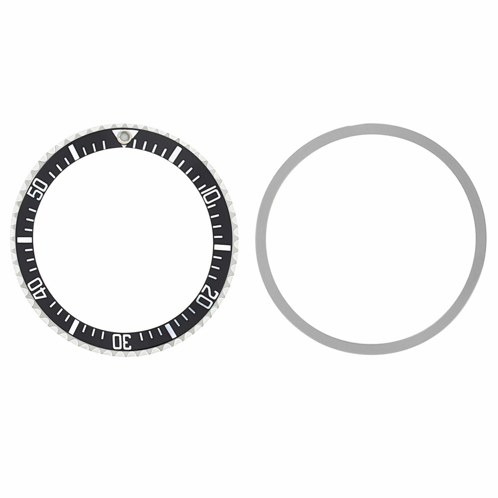 Bezel And Insert Rotating Bezel Kit For Military Submainer Plastic Black 5517