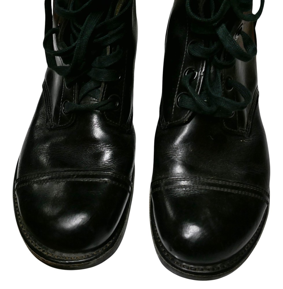1960s Black Cap Toe Boots Sz 11R