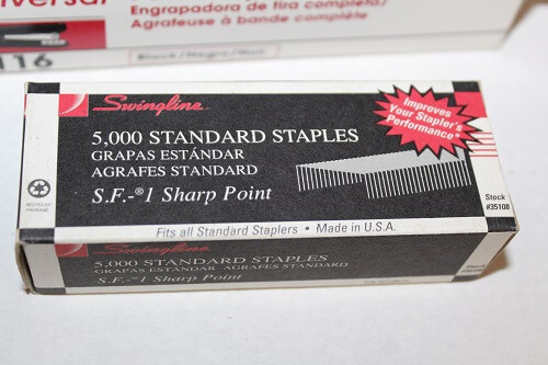 New Universal Full Strip Stapler 43116 & 5000 Ct Swingline Sharp Point Staples