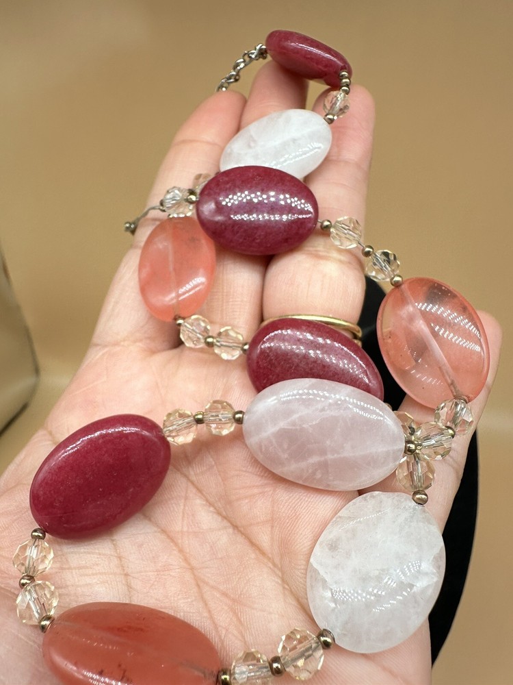 Different Gemstone Beaded Necklace