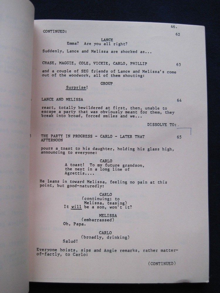 ORIGINAL TV Script FALCON CREST The Arrival BRADFORD DILLMAN'S Copy wi His Notes