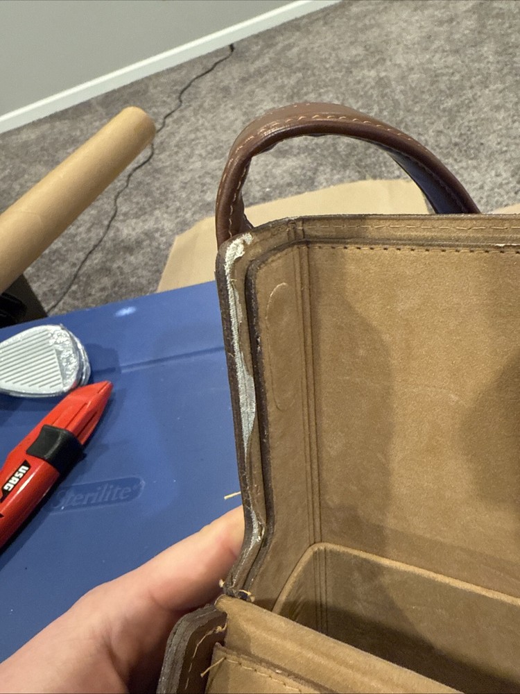 Vintage Polaroid Camera & Accessory Leather Carry Case