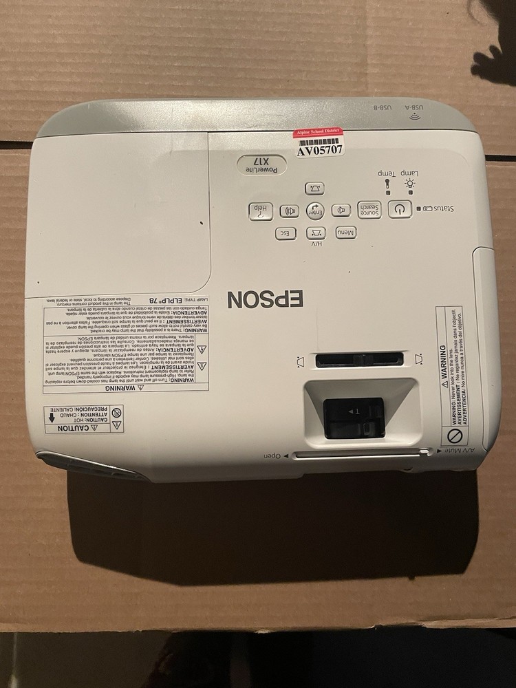 Epson Projector PowerLite X17 3577 Lamp Hours