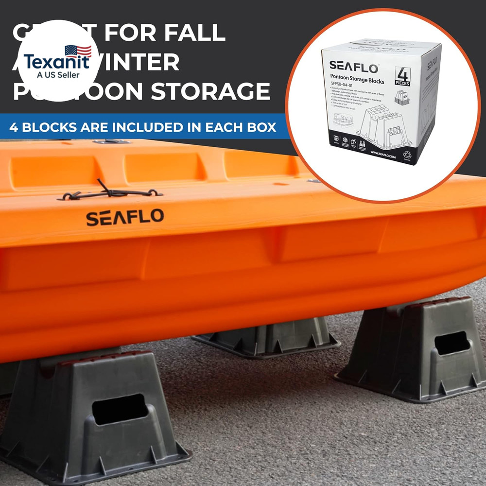 Pontoon Storage Blocks - Heavy Duty, Stackable & Weather Resistant - Perfect for