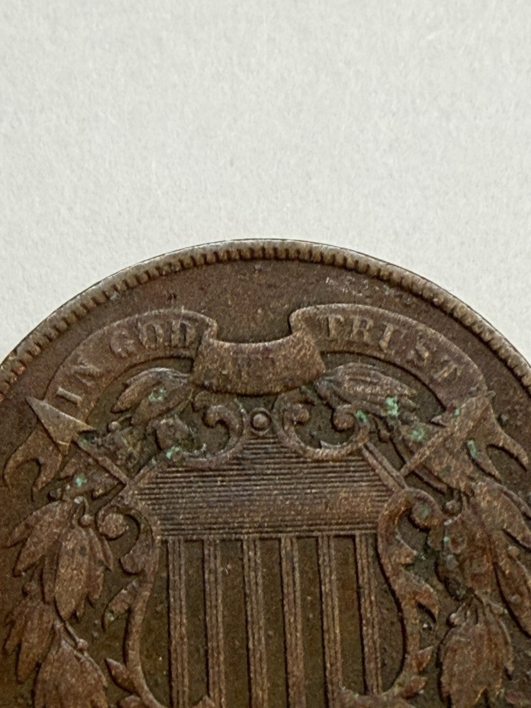 1868 Two Cent 2C USA Coin