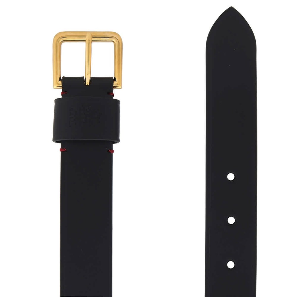 Bally Black Leather Adjustable Belt