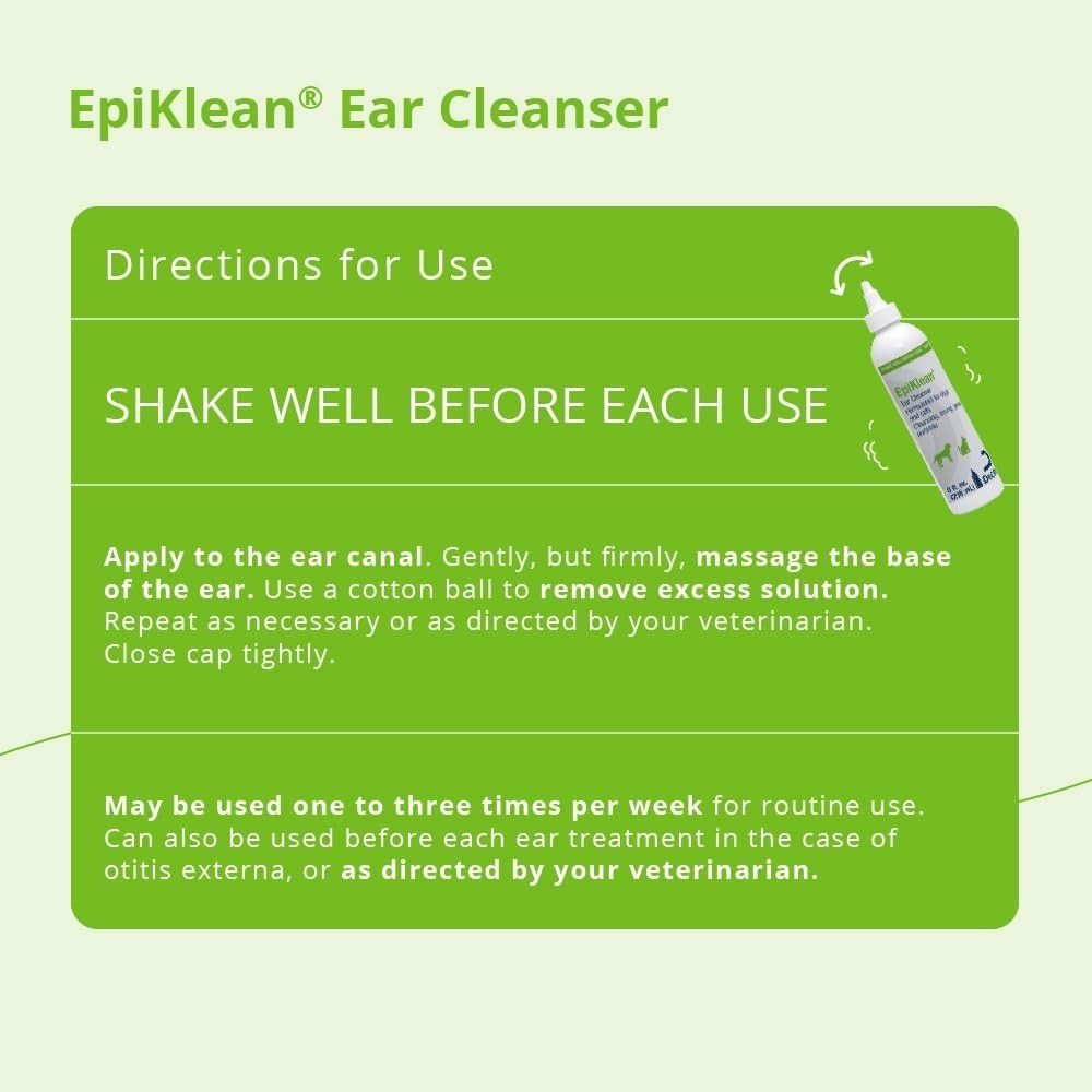 Epiklean Ear Cleaner for Dogs & Cats - Gentle Debris & Drying Solution