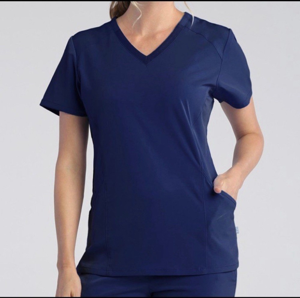 Maevn Uniforms Pure Soft Navy Blue Scrub Top Medium