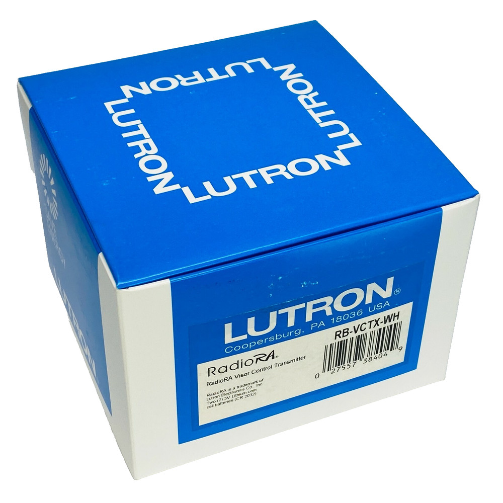 Lutron RadioRA RB-VCTX-WH Visor Control Transmitter - White - NEW