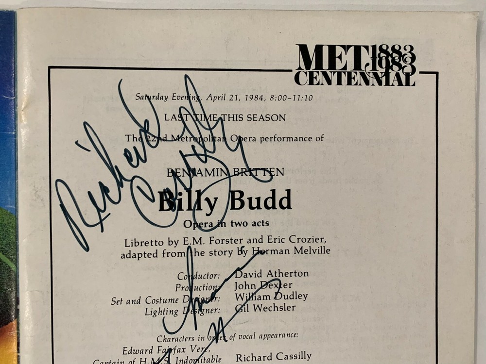 JAMES LEVINE + 3 Others Signed April 1984 Metropolitan Opera Program Stagebill