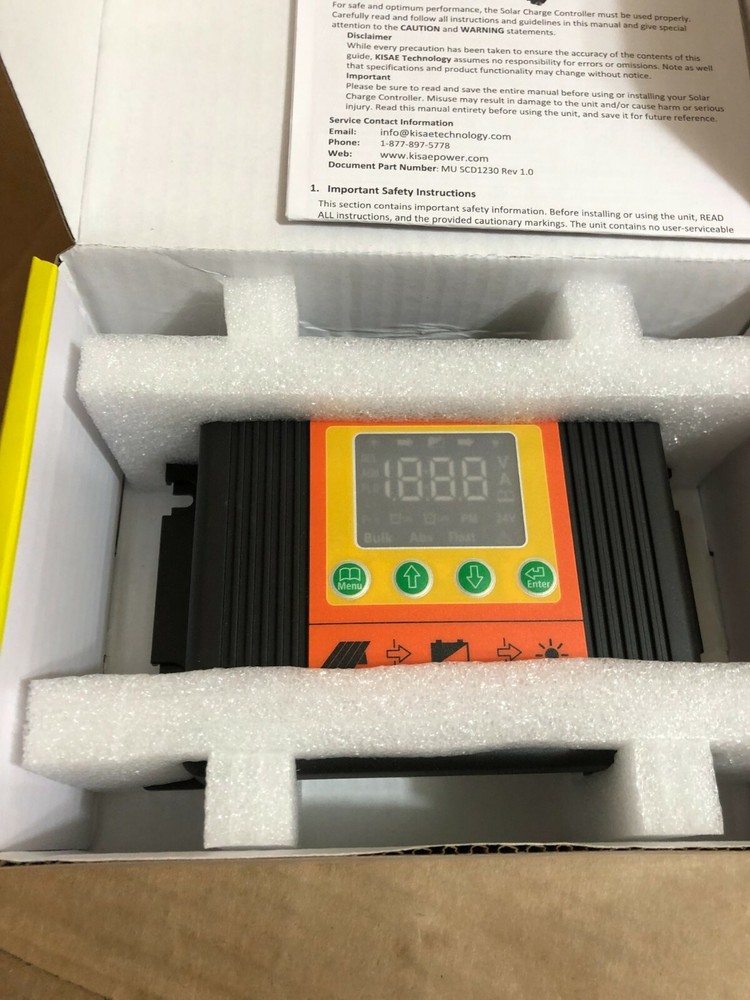 Kisae Technology 30A SCD1230 Solar Regulator Charge Controller DC12/24V LCD ~