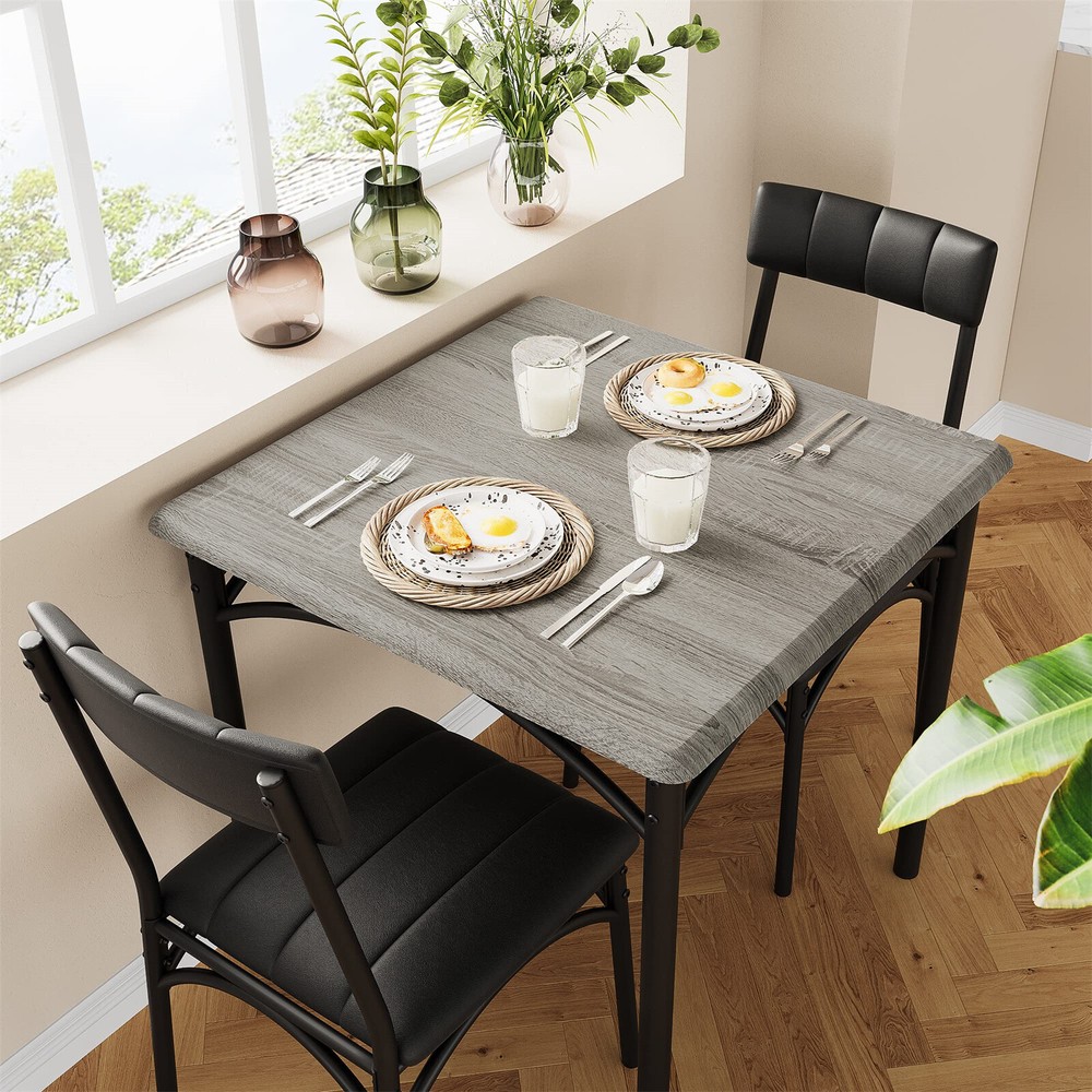 🍎3 Piece Dining Table Set for Small Space Apartment Kitchen Table and Chairs