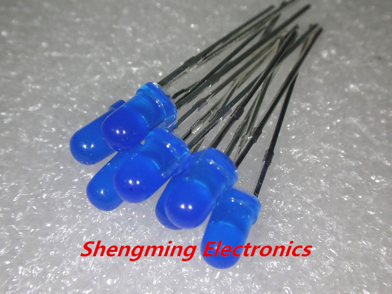 100pcs F3 3mm Blue Round LED Light LED diffused