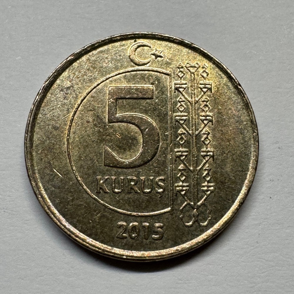 2015 Turkey 5 Kurus - Coin #C-024