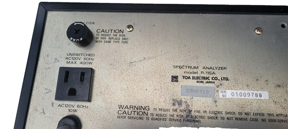 TOA R-11SA SPECTRUM ANALYZER