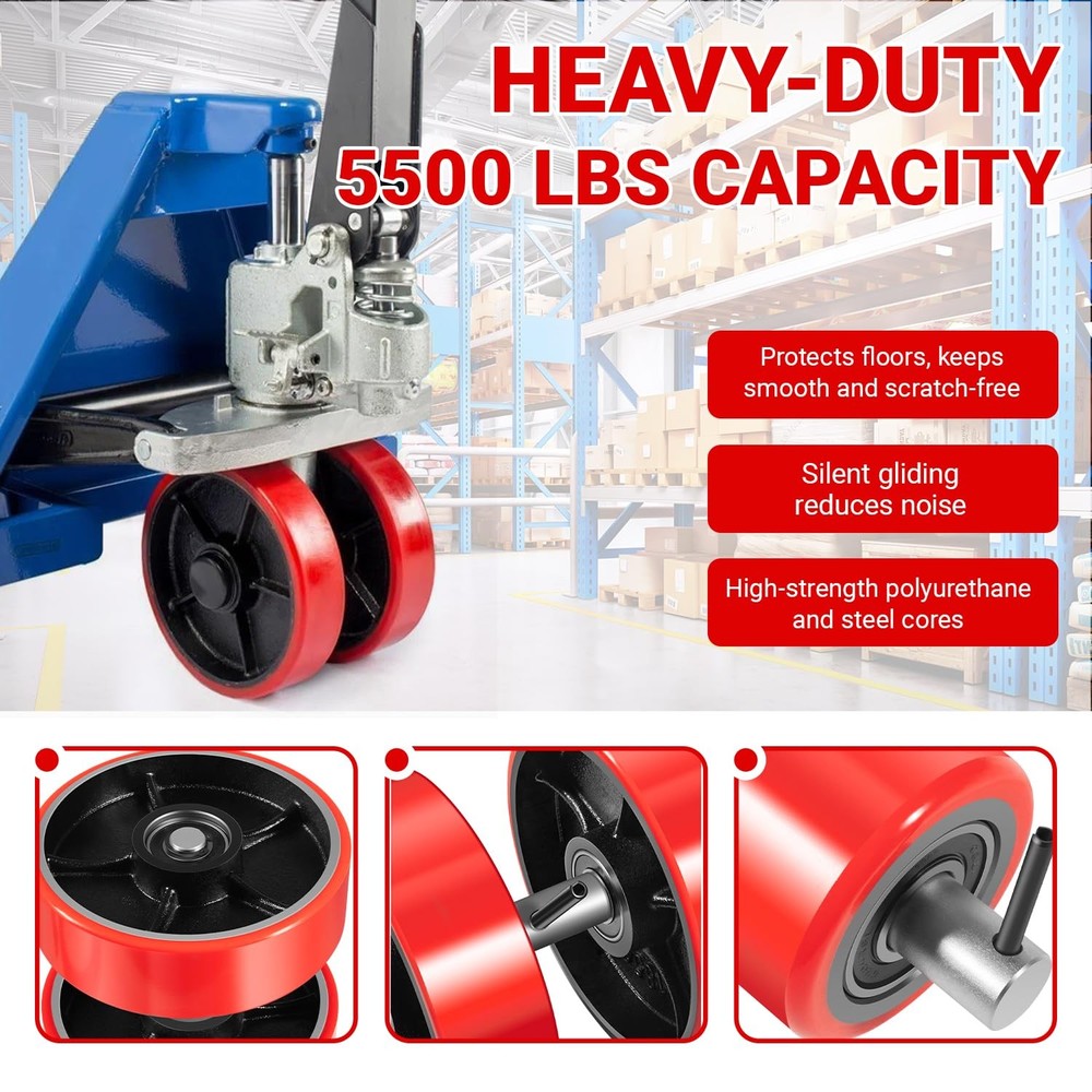 Pallet Jack/Truck Full Wheel Replacement Kit Include Installation Tool -US Stock