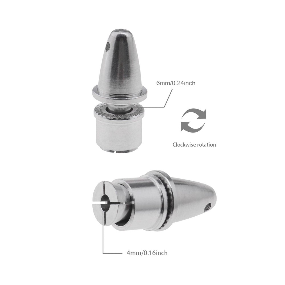 Micro Traders 4pcs 4mm Propeller Adapter Aluminum