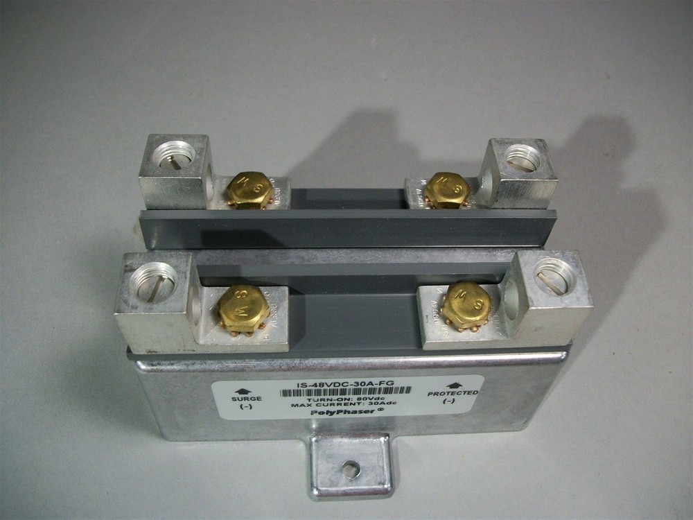 Polyphaser IS-48VDC-30A-FG Impulse Suppressor / Surge Protector 48V/80V/30A