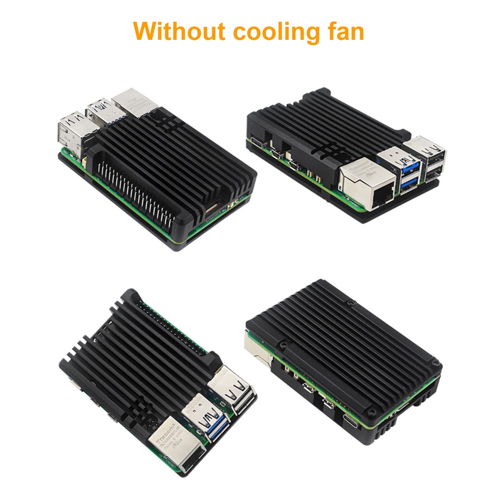 Metal Casing Raspberry pi5 Passive Cooling Casing Optional Cooling Fan US
