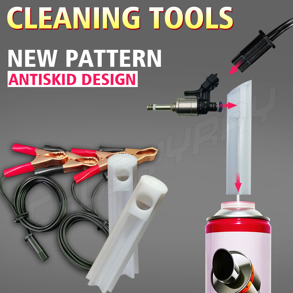 Universal Fuel Injector Flush Cleaner Adapter DIY Kit Car Nozzle Cleaning Tool
