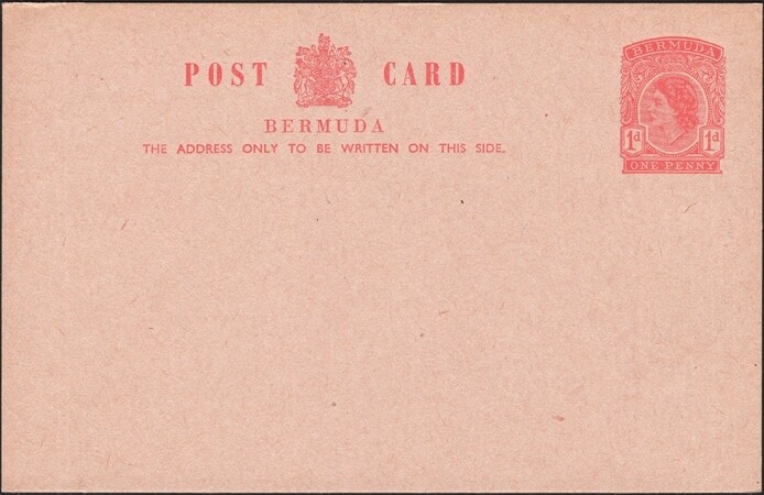 BERMUDA, 1956. Post Card  QEII H&G 18, Mint