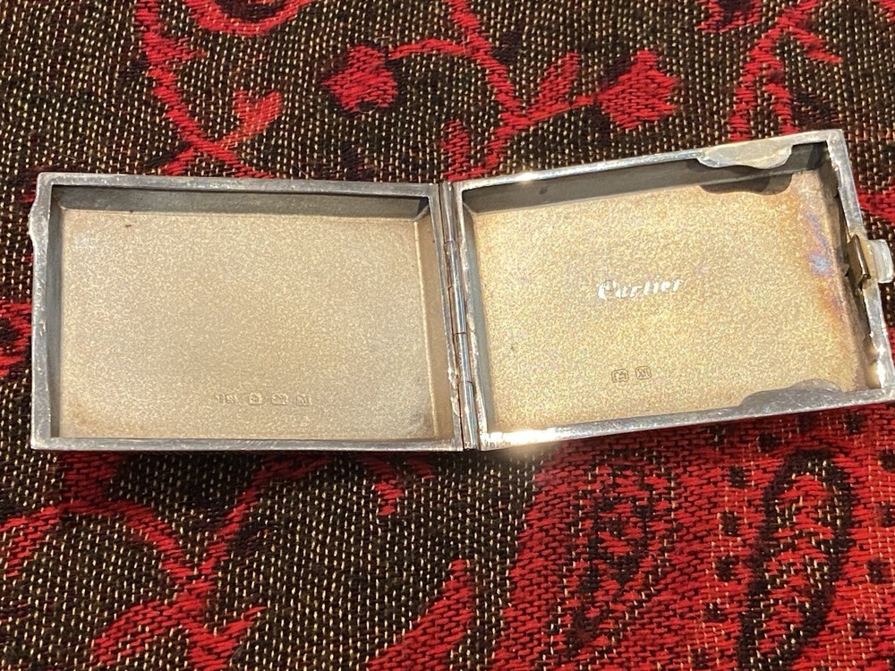 Cartier Sterling Silver Pillbox. Box