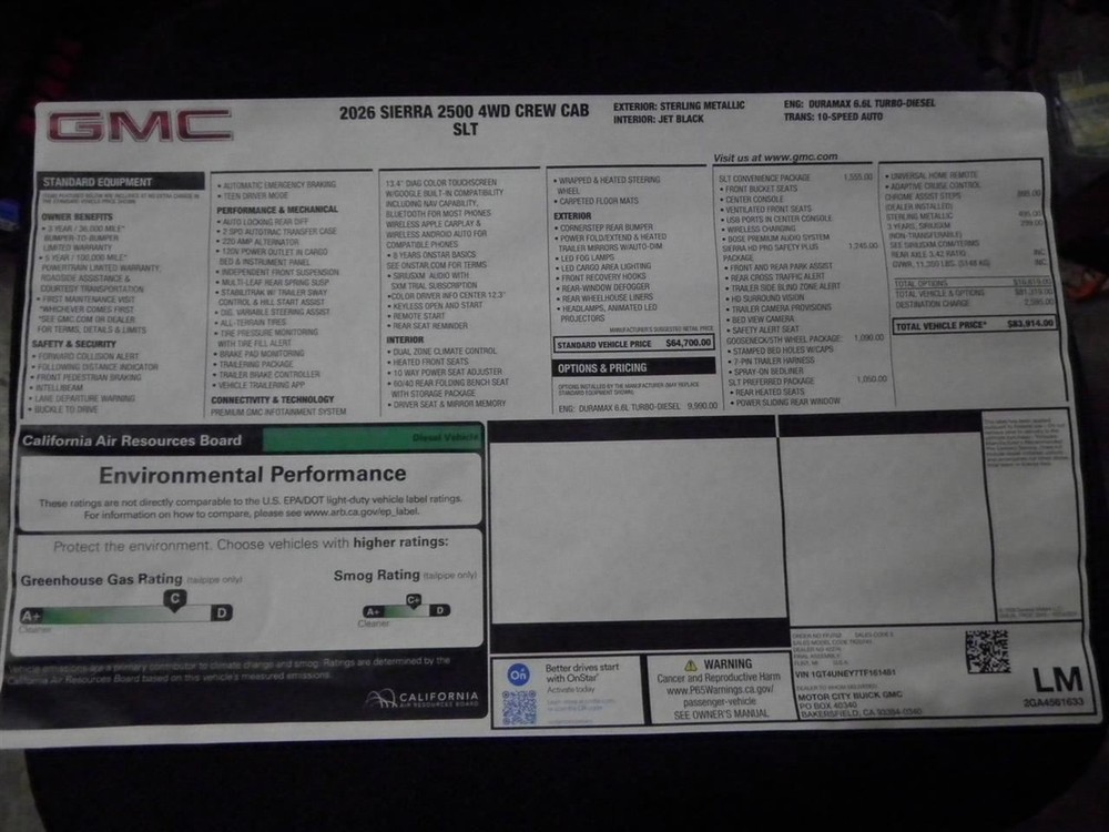 2026 Sierra 2500 SLT Air Shutter