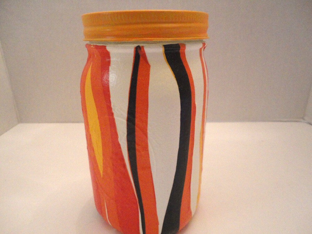 Decoupage Quart Mason Jar, Halloween, Spider (Hand Made)